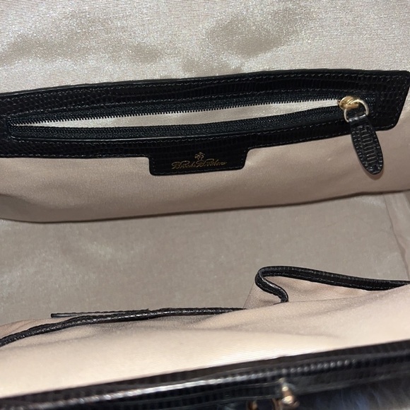 GORGEOUS classic semi vintage Brooks Brothers black textured leather handbag NWT - Picture 10 of 16